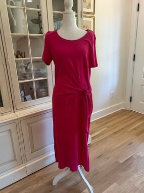 Talbots Hot Pink T Shirt Dress Sz Med NWT